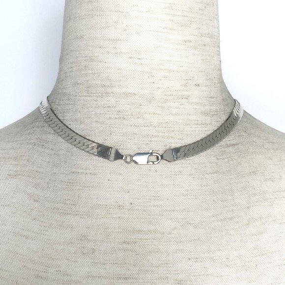 Sterling Silver 925 Italy 6.5MM Wide 16" Italian Herringbone Chain 23g - Picture 4 of 16